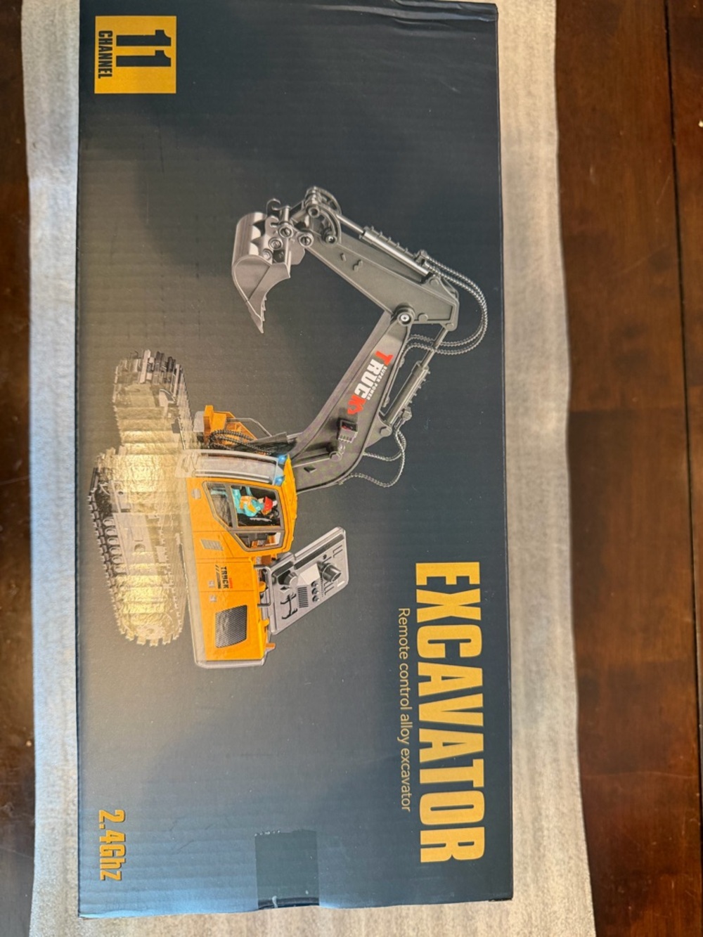 Remote Control Excavator Toy - Yellow and Black